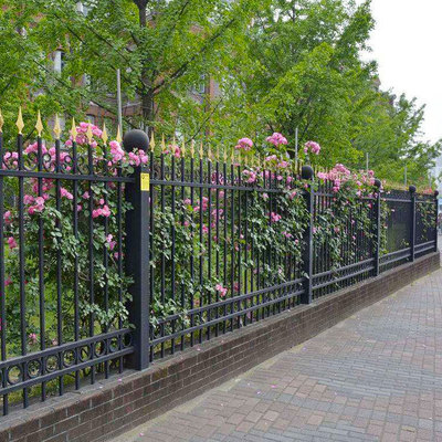 小區(qū)別墅學校工廠 鑄鐵鋅鋼圍墻護欄 1米8高 防攀爬 龐景實業(yè)